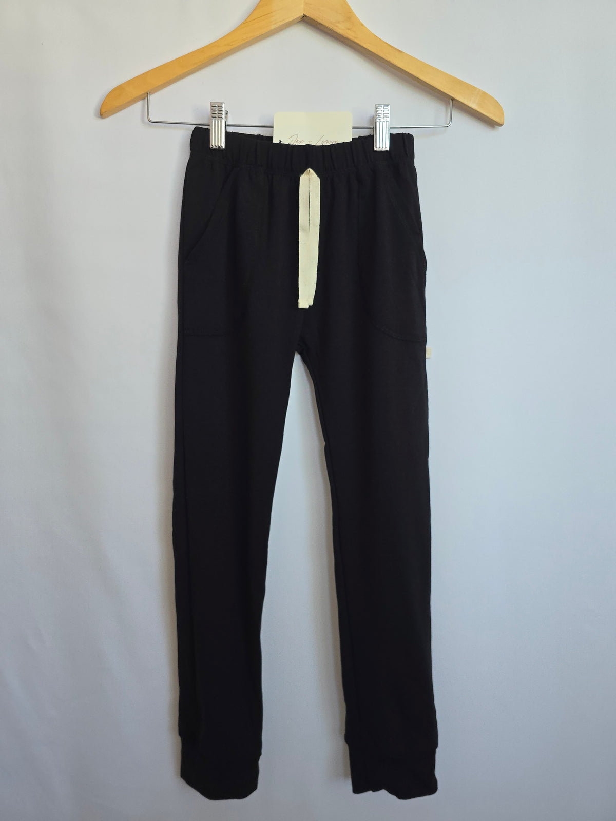 NEW Jax & Lennon Black Terry Lounge Pants • Youth Medium 8-9 years