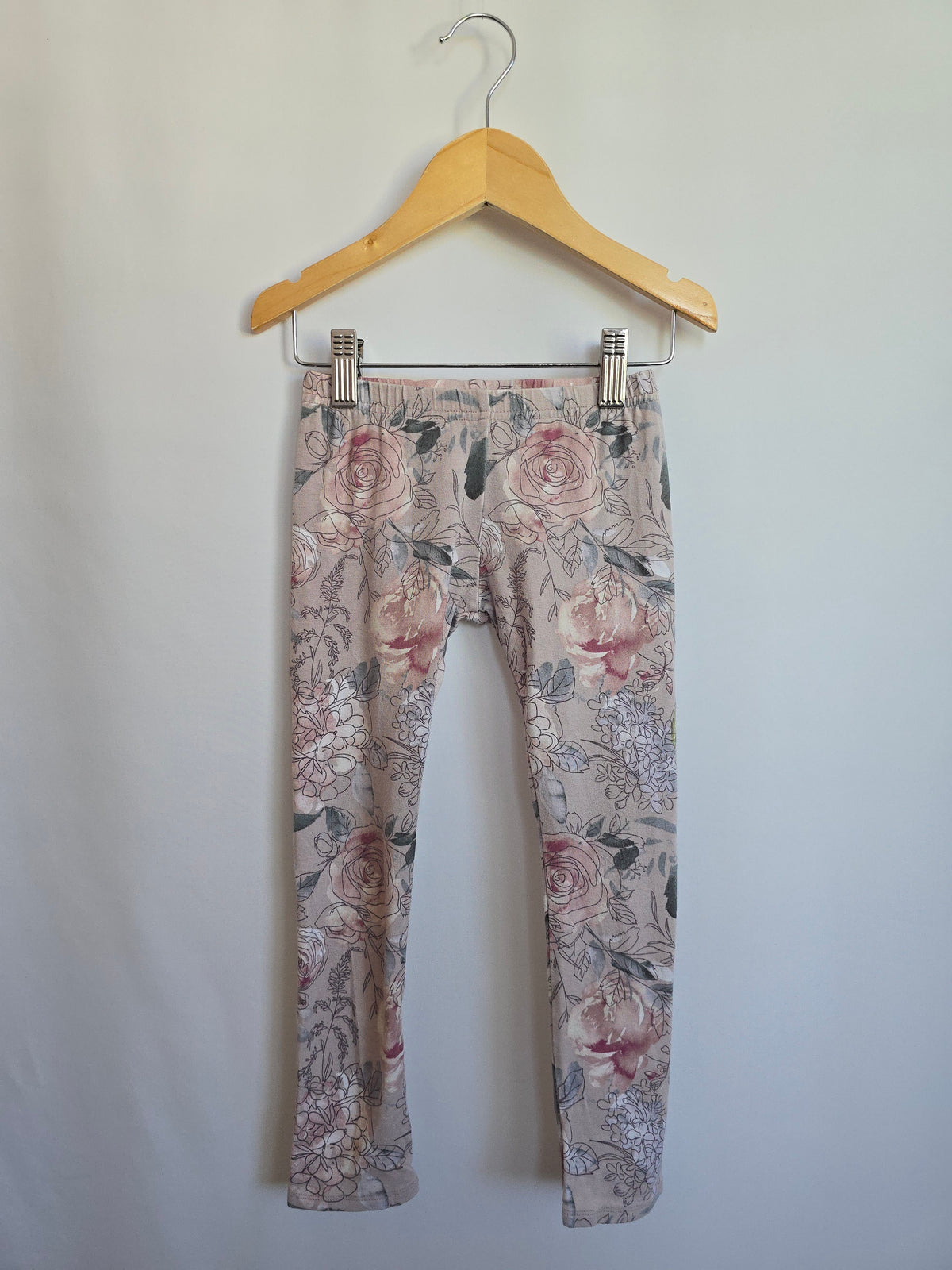 Jax & Lennon Watercolor Floral Leggings • 5-6 years