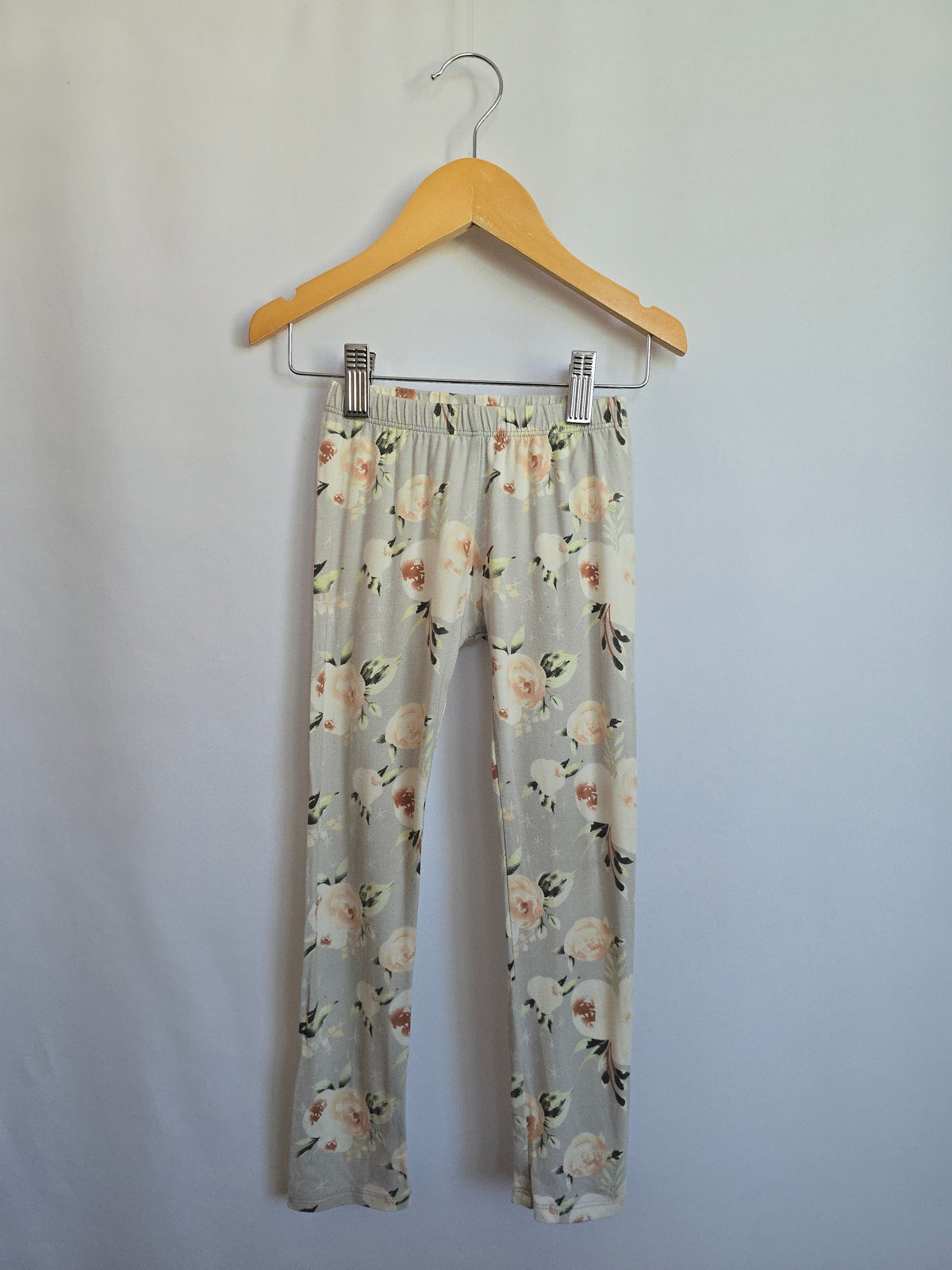 Jax & Lennon Blushing Floral Leggings • 4-5 years