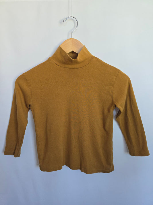 Zara Honey Mock Neck Long Sleeve Shirt • 4-5 years