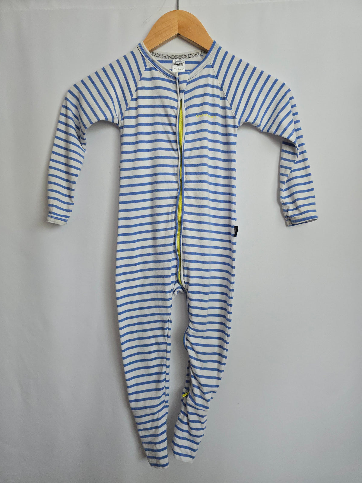 Bonds Blue Stripe Wondersuit • 3 years