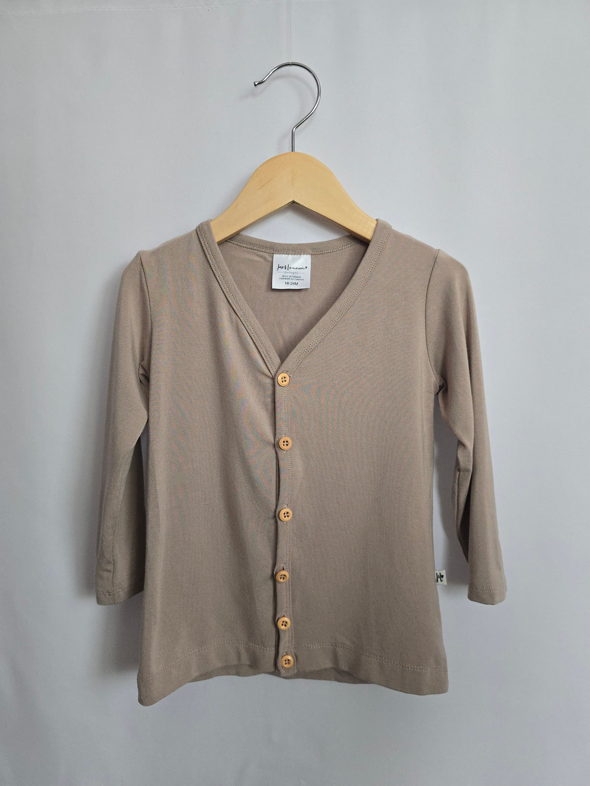 Jax & Lennon Taupe Cardigan • 18-24 months