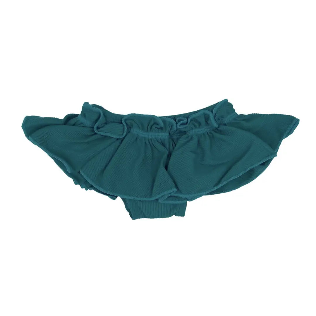 Current Tyed x Little & Lively: The "Ocean" Ribbed Ruffle Swim Bottoms