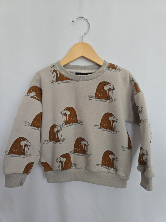 Mini Rodini Walrus Crewneck • 2-3 years