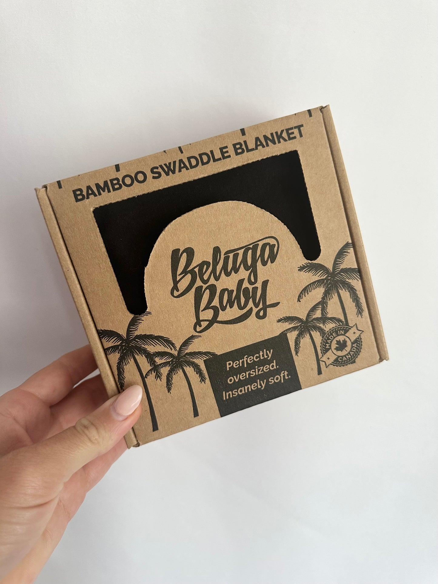 Beluga Baby Black Bamboo Swaddle