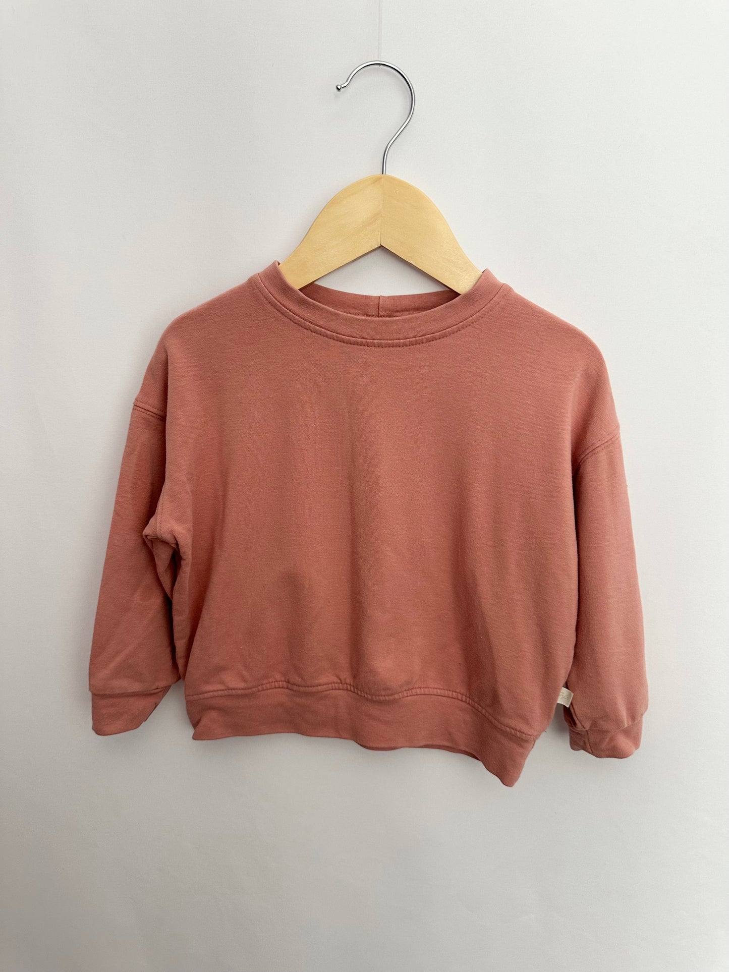 Jax & Lennon Guava Oversized Crewneck • 12-18 months