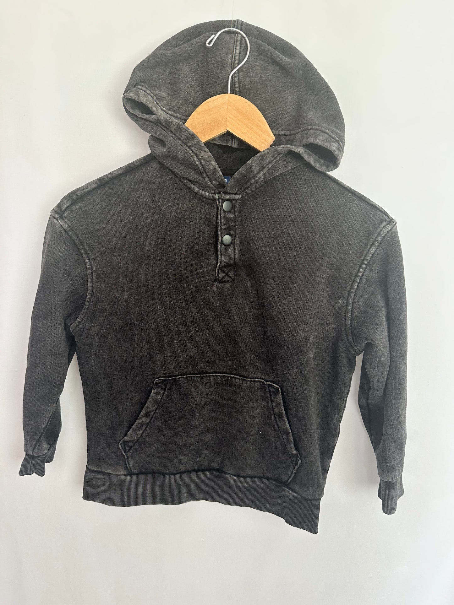 Old Navy Distressed Black Hoodie • 6-7 years