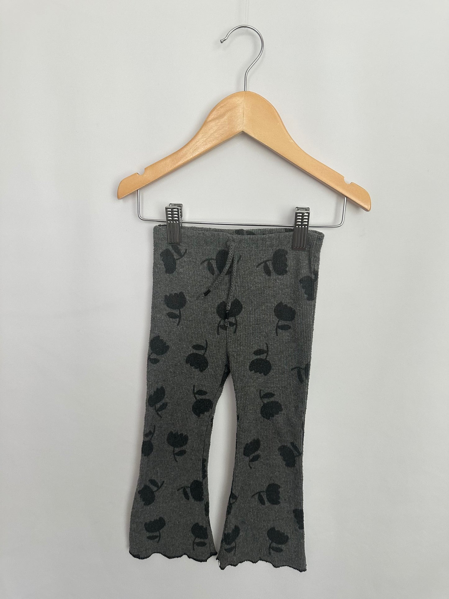 PLAY Zara Grey Floral Flares • 18-24 months