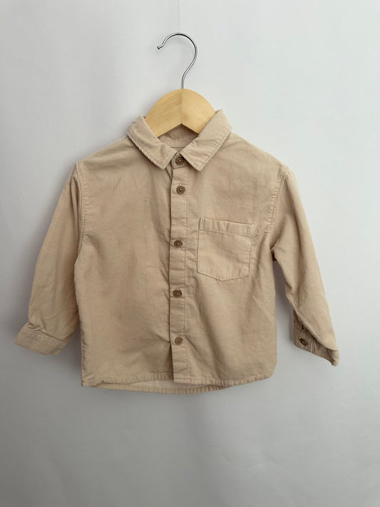 Zara Cream Button Up Shirt • 12-18 months