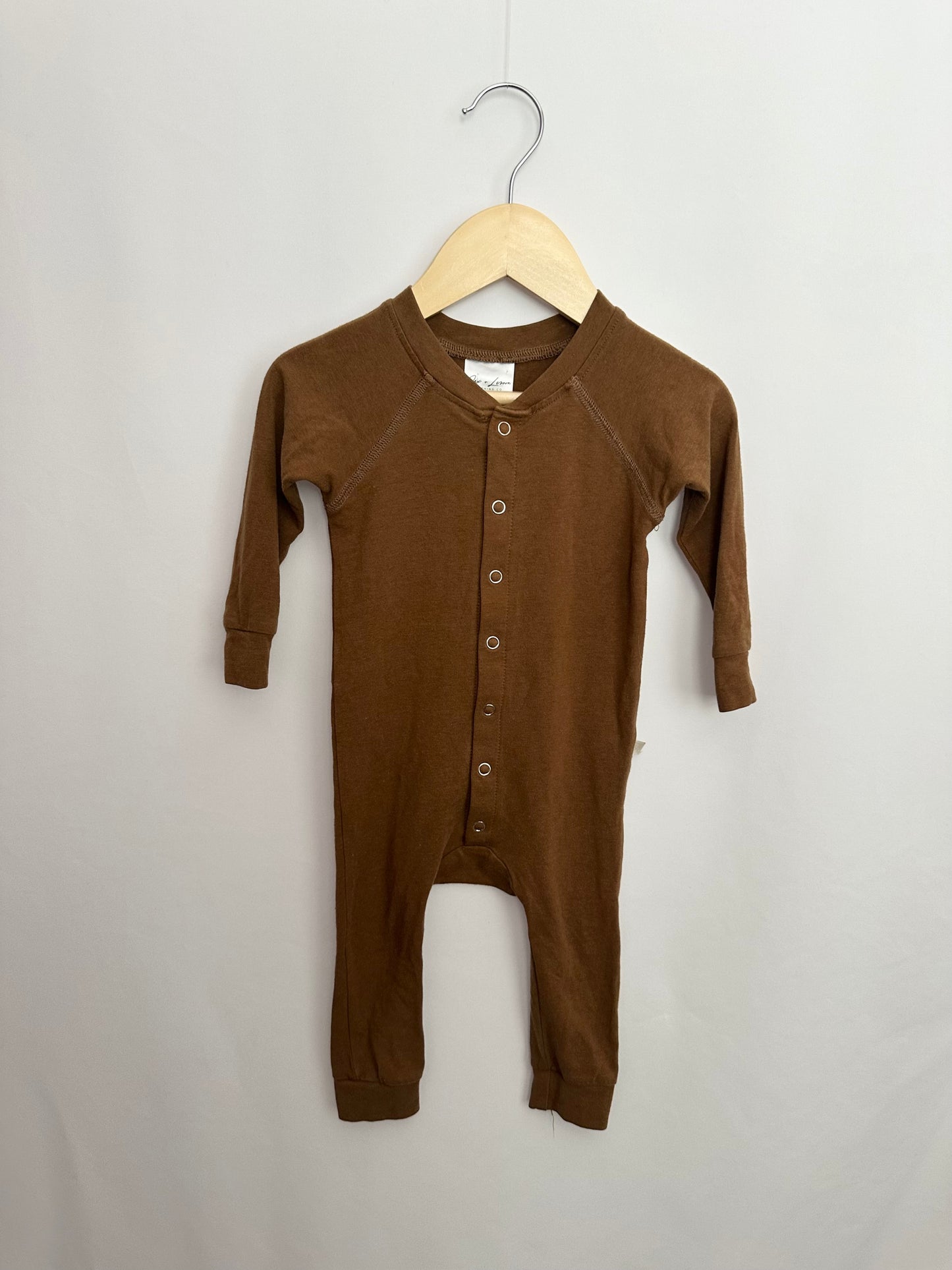 Jax & Lennon Chestnut Snap Lounge Suit • 6-12 months