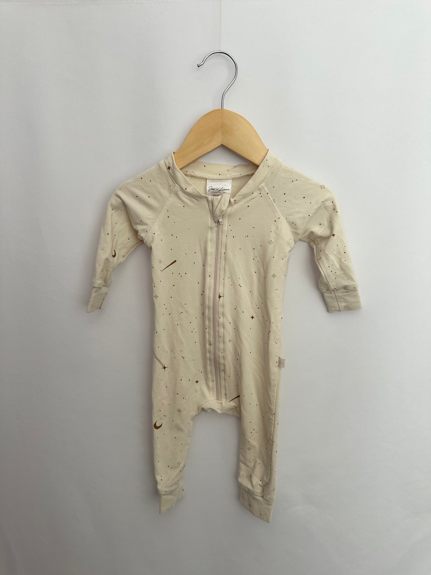 Jax & Lennon Shooting Stars Zip Romper • Newborn