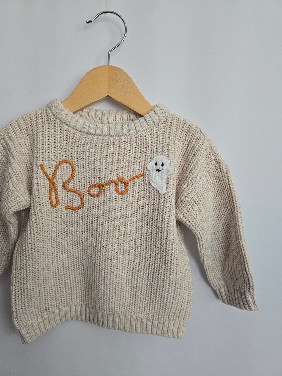 Old Navy Embroidered Boo Knit Sweater • 6-12 months