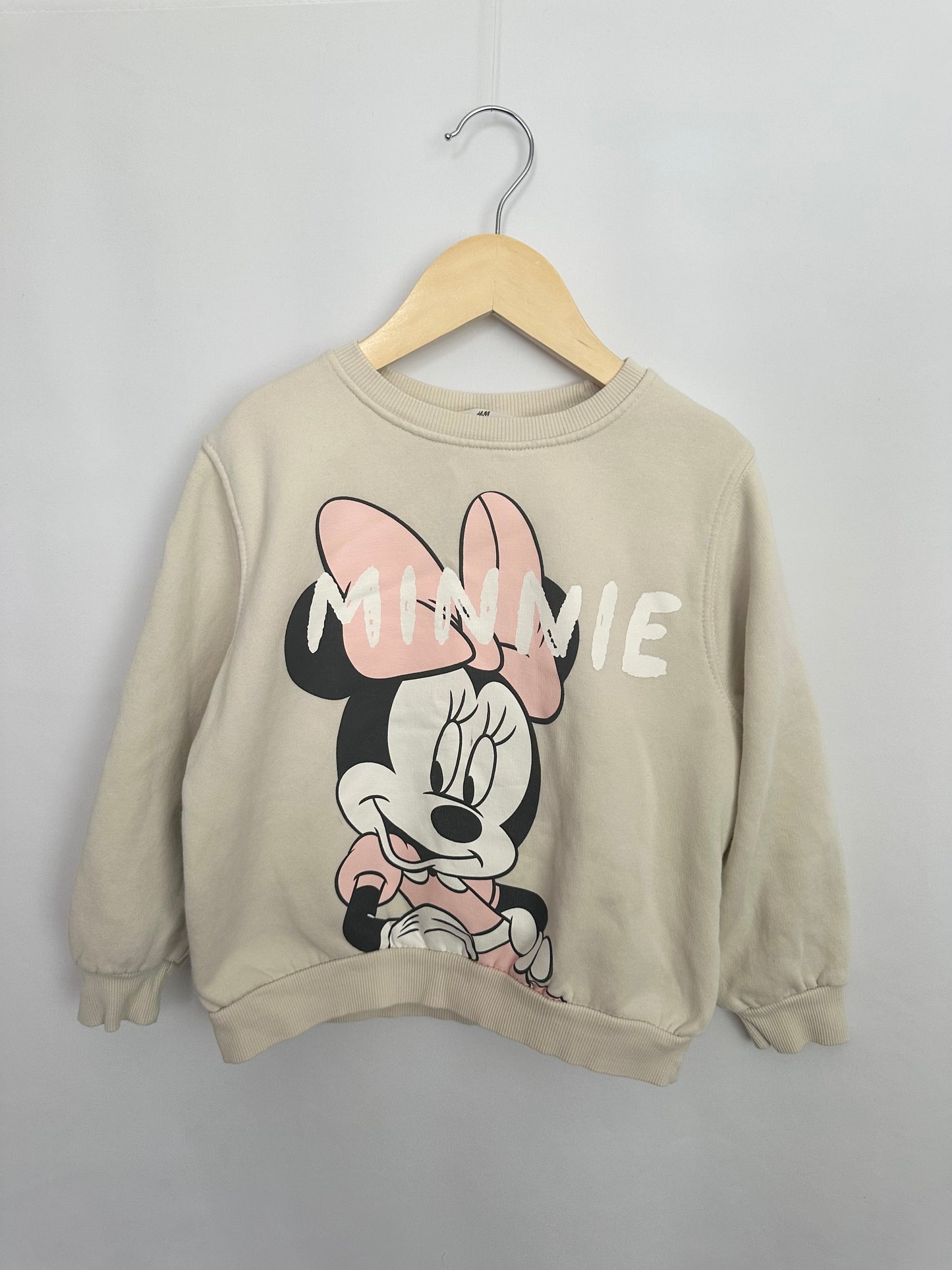 H&M Cream Minnie & Figaro Crewneck • 4-6 years