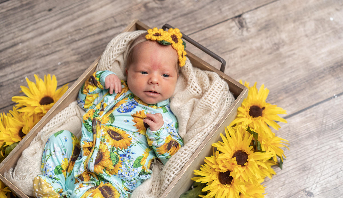 Crochet Sunflower Crown Headband