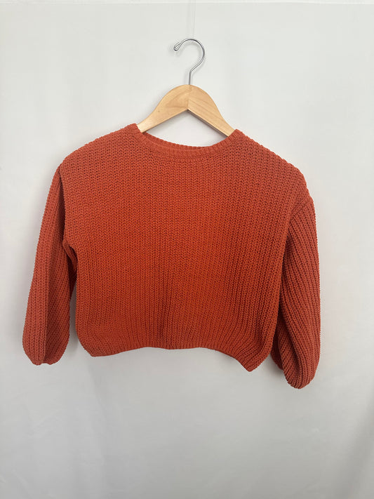 H&M Pumpkin Spice Chunky Knit Sweater • 6-8 years