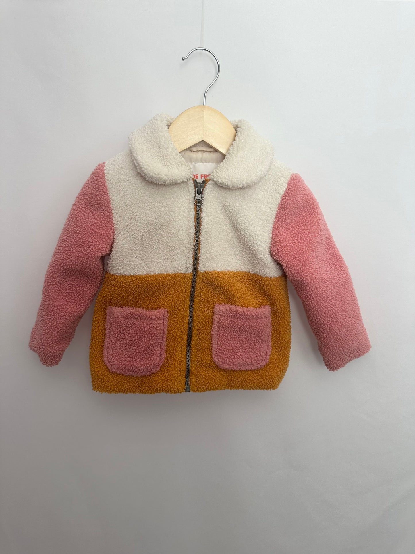 Joe Fresh Color Block Sherpa Jacket • 12-18 months