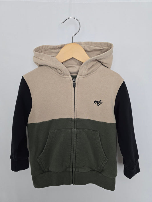Next Color Block Zip Hoodie • 2-3 years
