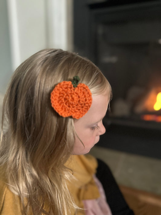 Large Pumpkin Spice Pumpkin Hairclip