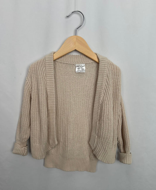 Jax & Lennon Cream Knit Cardigan • 12-24 months