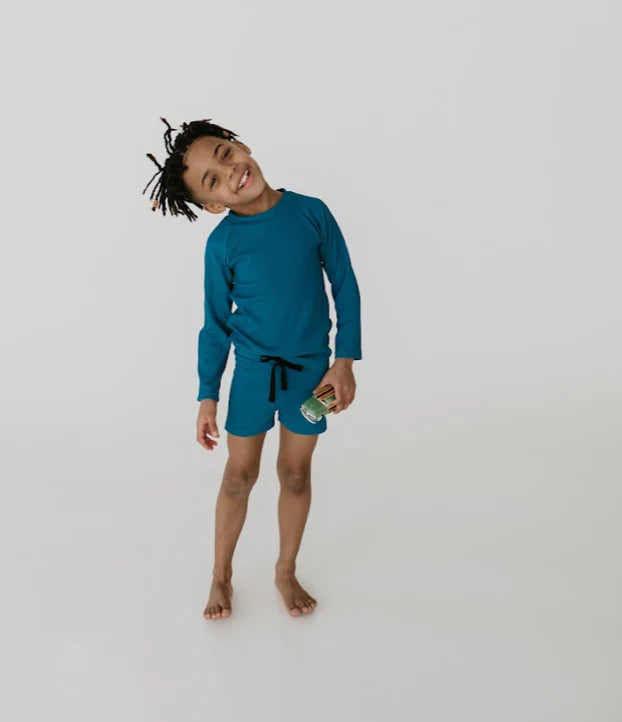 Current Tyed x Little & Lively: The "Ocean" Ribbed Rashguard