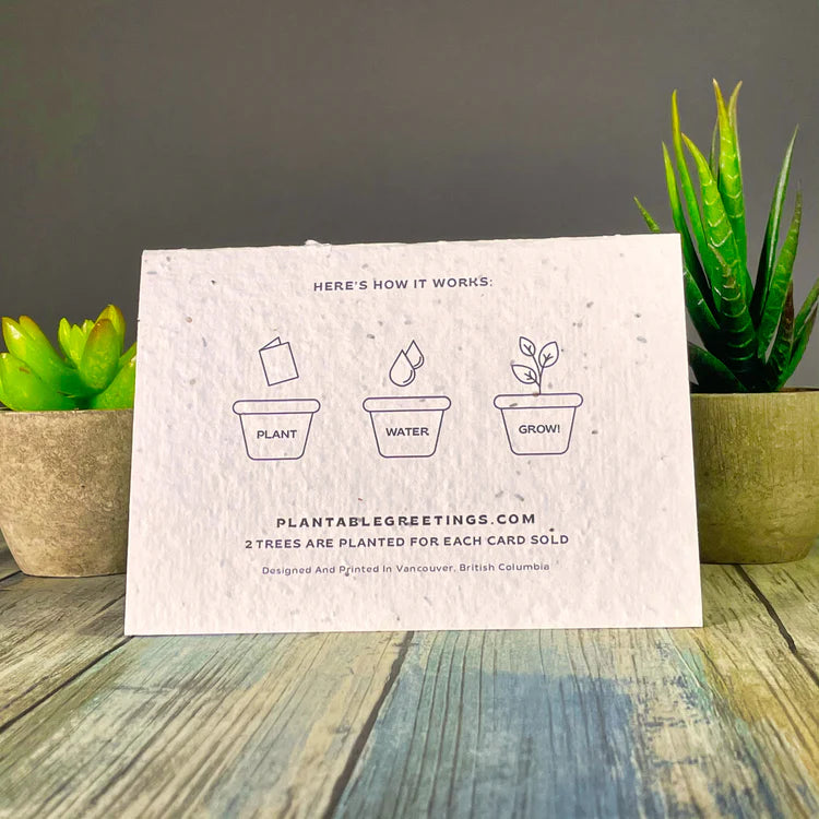 Plantable Greetings Congrats On Your Mini Human Plantable Greeting Card