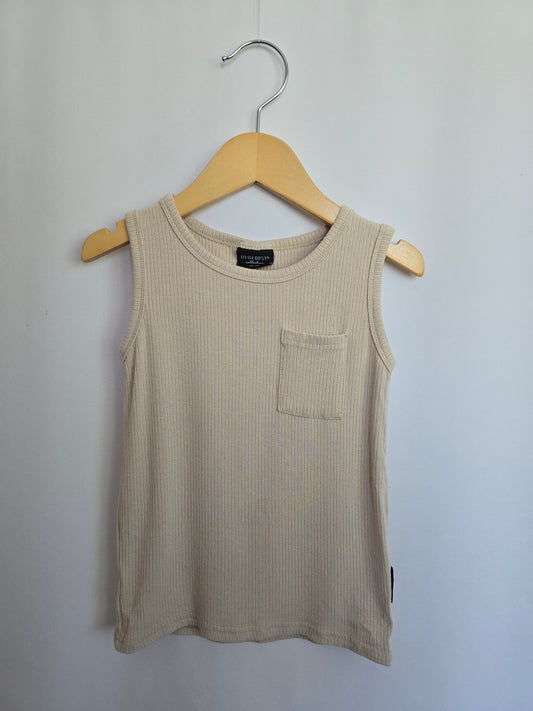 Little Bipsy Dune Ribbed Tank • 4-5 years
