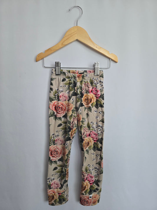 PLAY Little & Lively Vintage Floral Leggings • 3 years