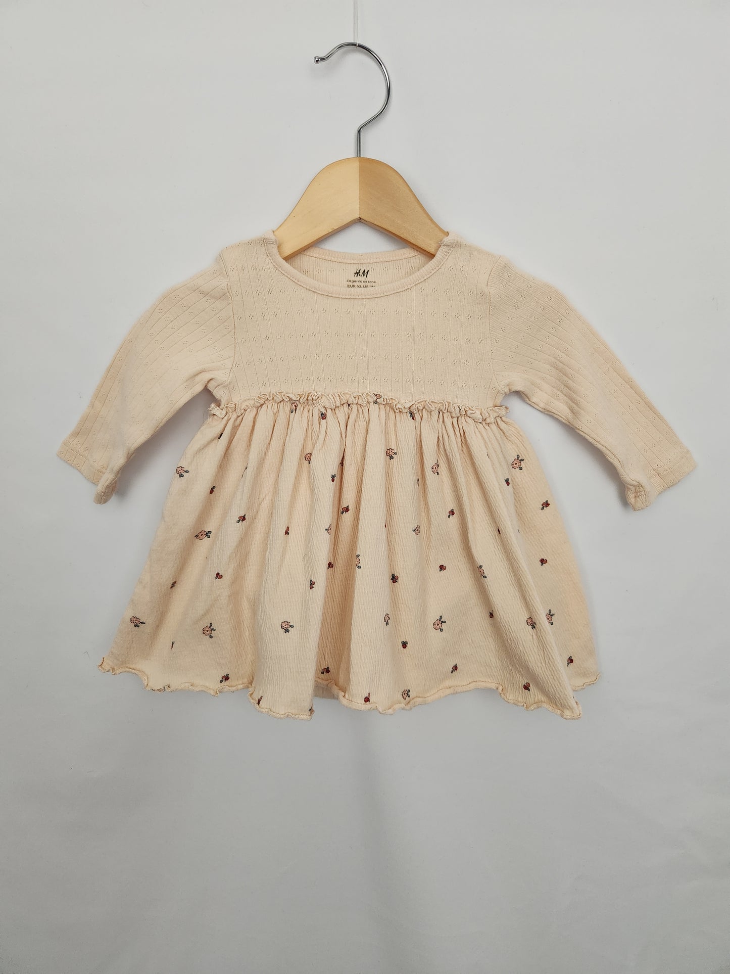 H&M Organic Floral Dress with Bodysuit • 2-4 months
