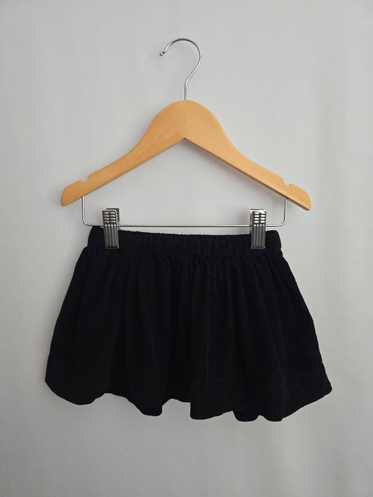 Petit Vilains Black Cord Skirt • 18-24 months