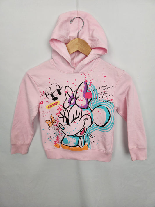 Disney Minnie Mouse Painted Happy Days Hoodie • 6 years