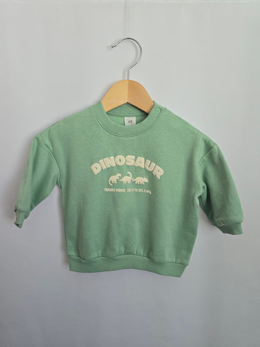 NEW Mint Dinosaur Crewneck • 4-6 months