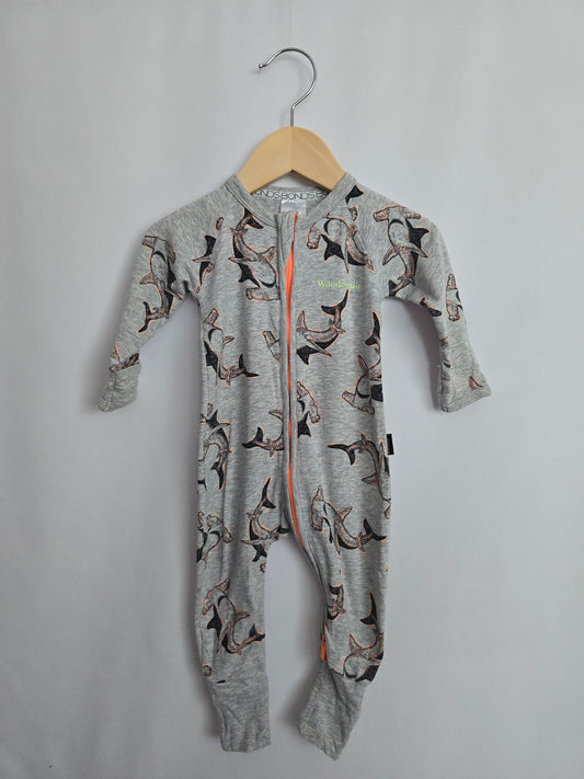 Bonds Wondersuit Hammerhead Sharks • 3-6 months