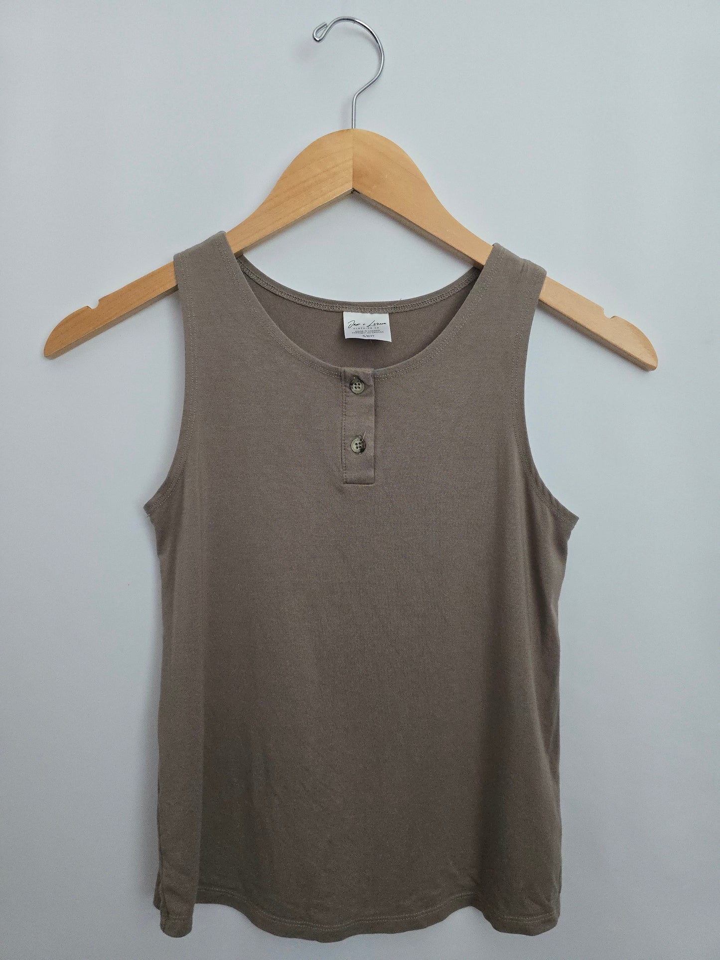 Jax & Lennon Moss Grey Relaxed Tank • 5-6 years
