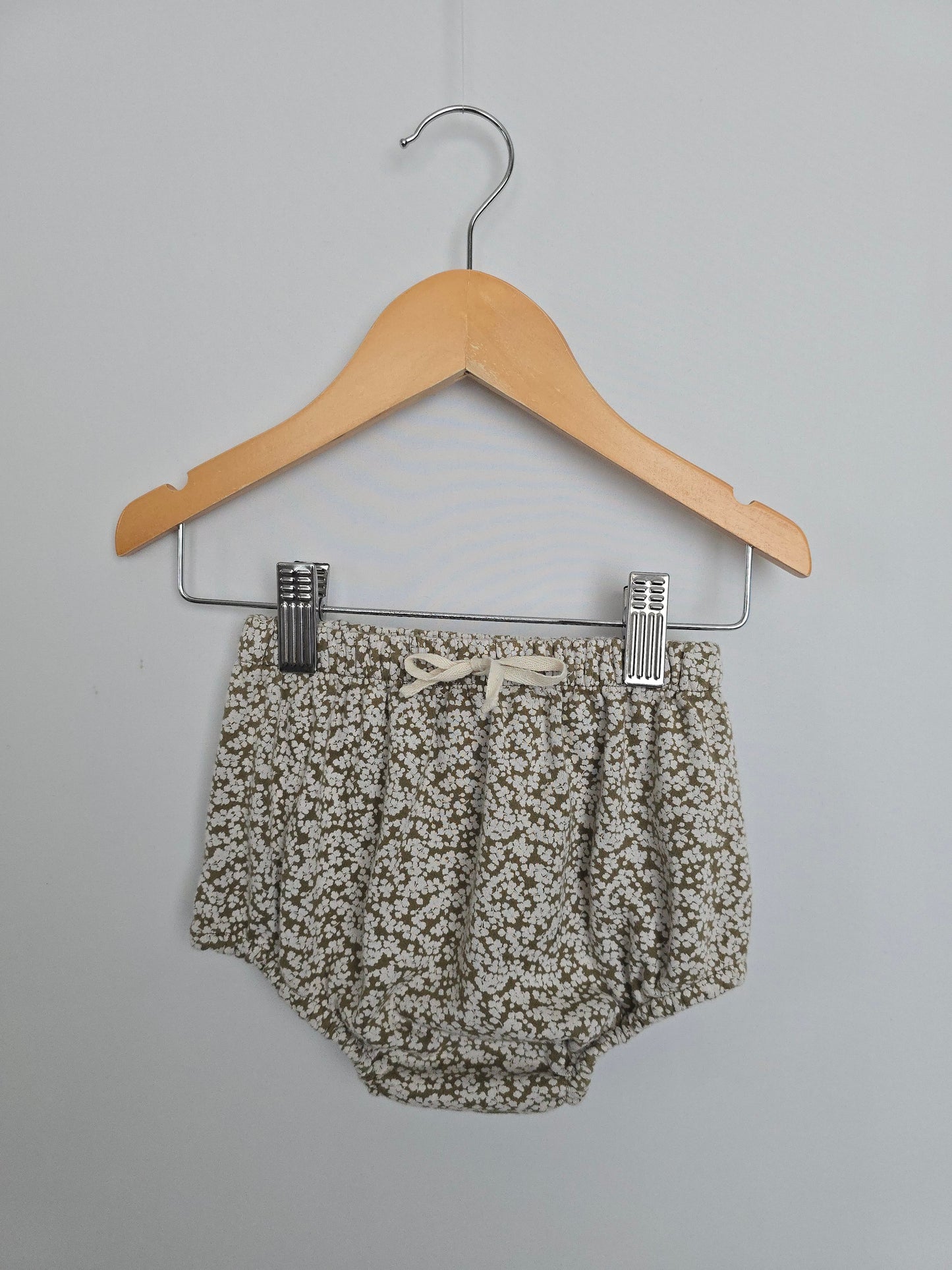 Jamie Kay Olive Floral Cotton Bloomers • 1 year