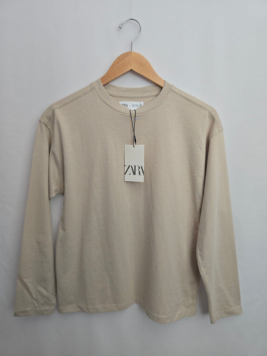NEW Zara Bone Long Sleeve Shirt • 11-12 years