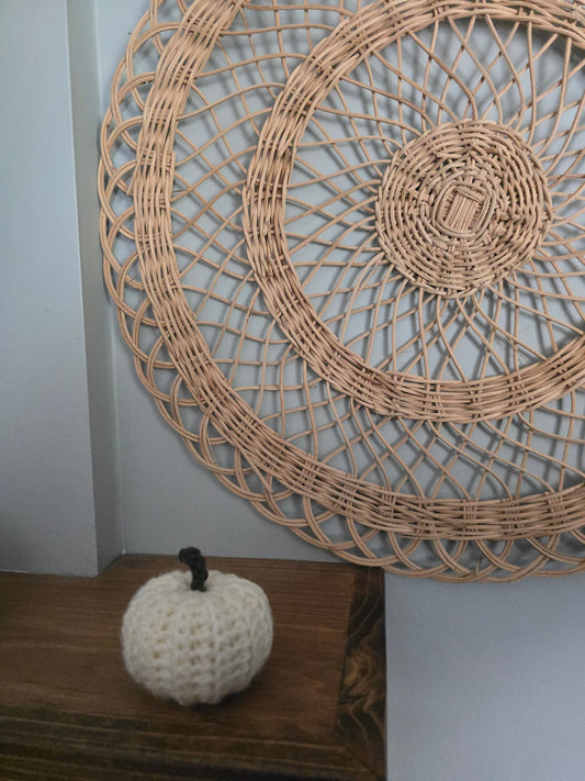 Small Crochet Pumpkin  • Cream