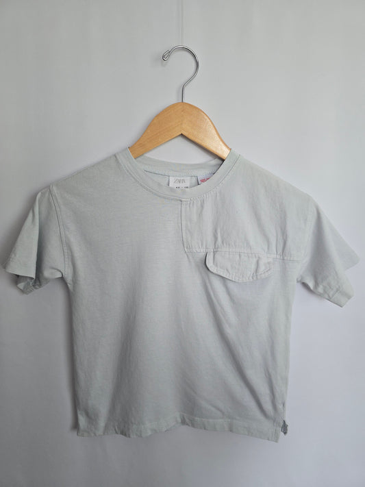 Zara Light Blue Pocket Tee • 4-5 years