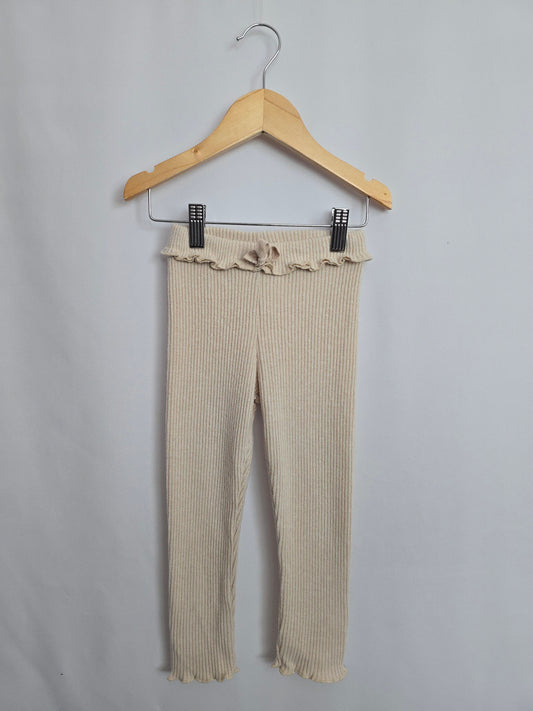 Zara Soft Viscose Blend Ribbed Leggings • 3 years