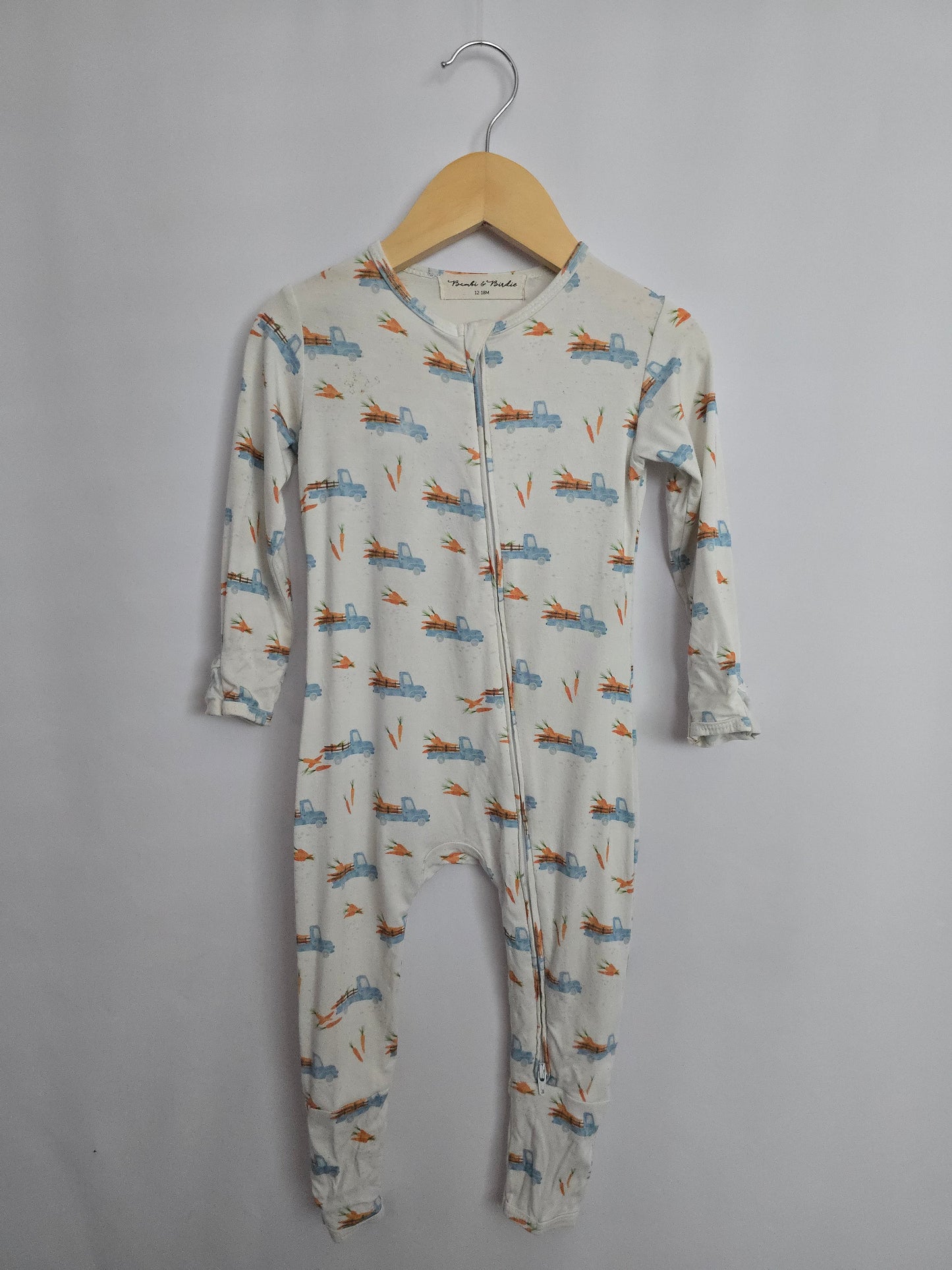 PLAY Bambi & Birdie Trucks Zip Romper • 12-18 months