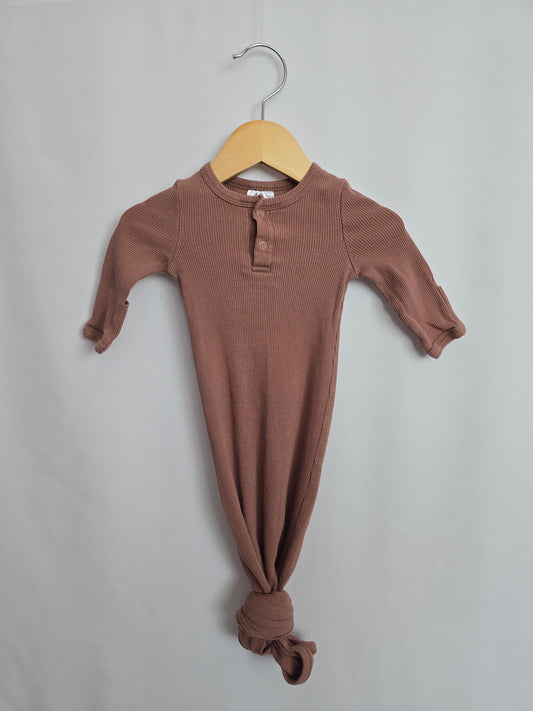 Mebie Baby Rose Dust Knotted Gown • 0-3 months
