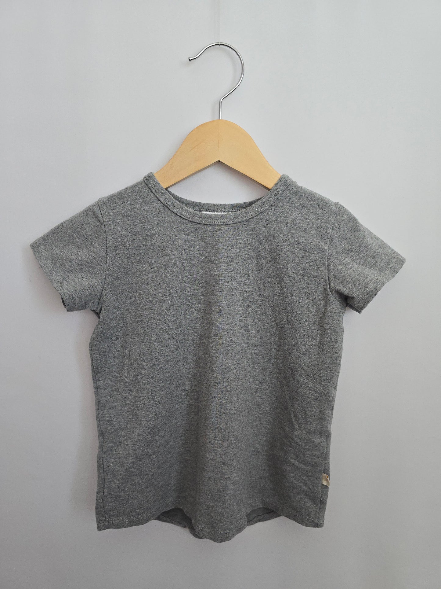 Jax & Lennon Grey Basic Tee • 3-4 years