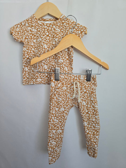 Mebie Baby Floral Lounge Set • 3-6 months