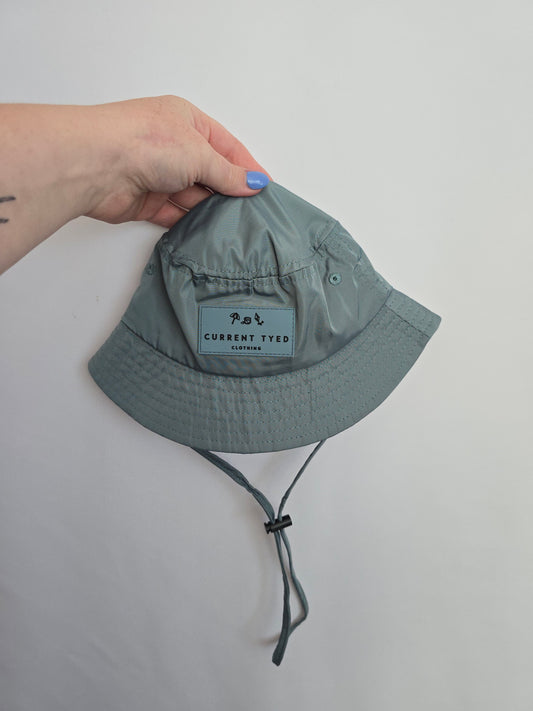 Current Tyed Aqua Marine Waterproof Bucket Hat • 6-18 months