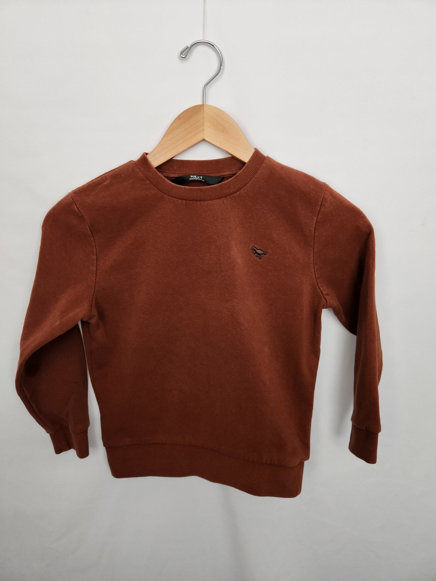 Next  Chestnut Dino Crewneck • 5-6 years