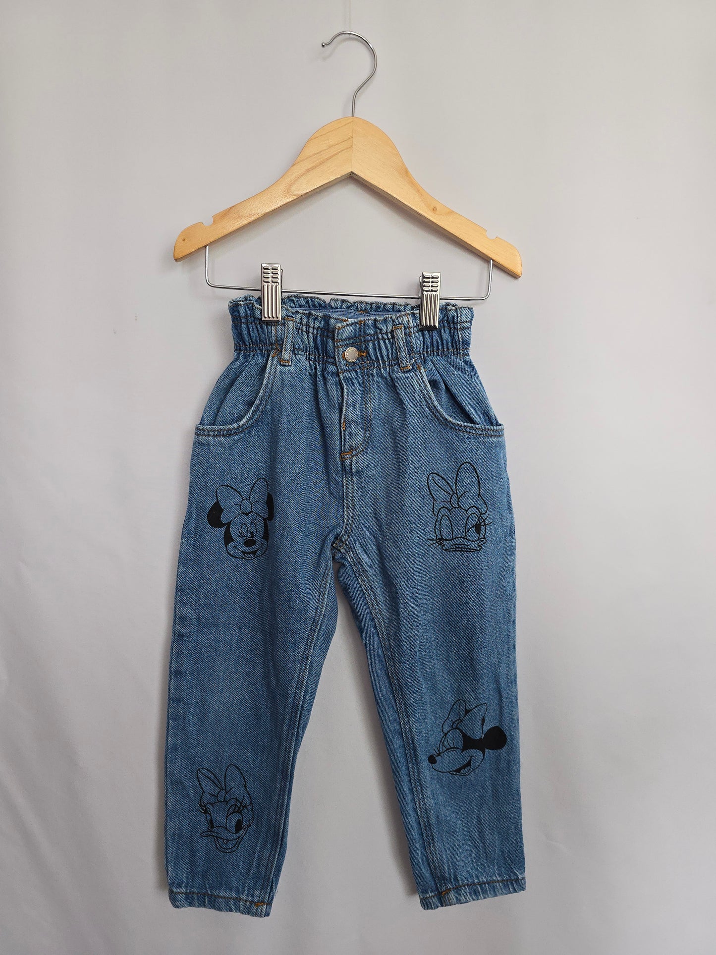 Zara x Disney Paperbag Waist Denim • 3-4 years
