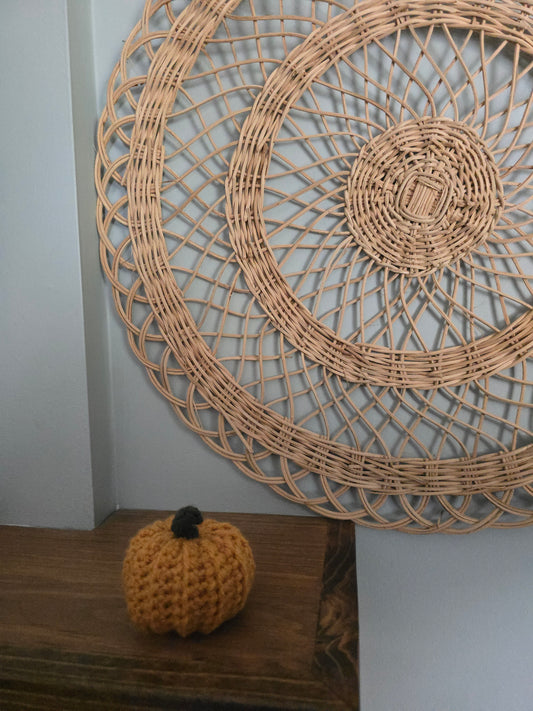 Small Crochet Pumpkin •  Harvest Gold