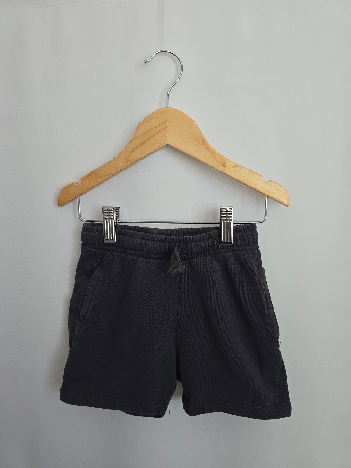 Zara Faded Black Cuttoff Hoodie & Shorts Set • 2-3 years