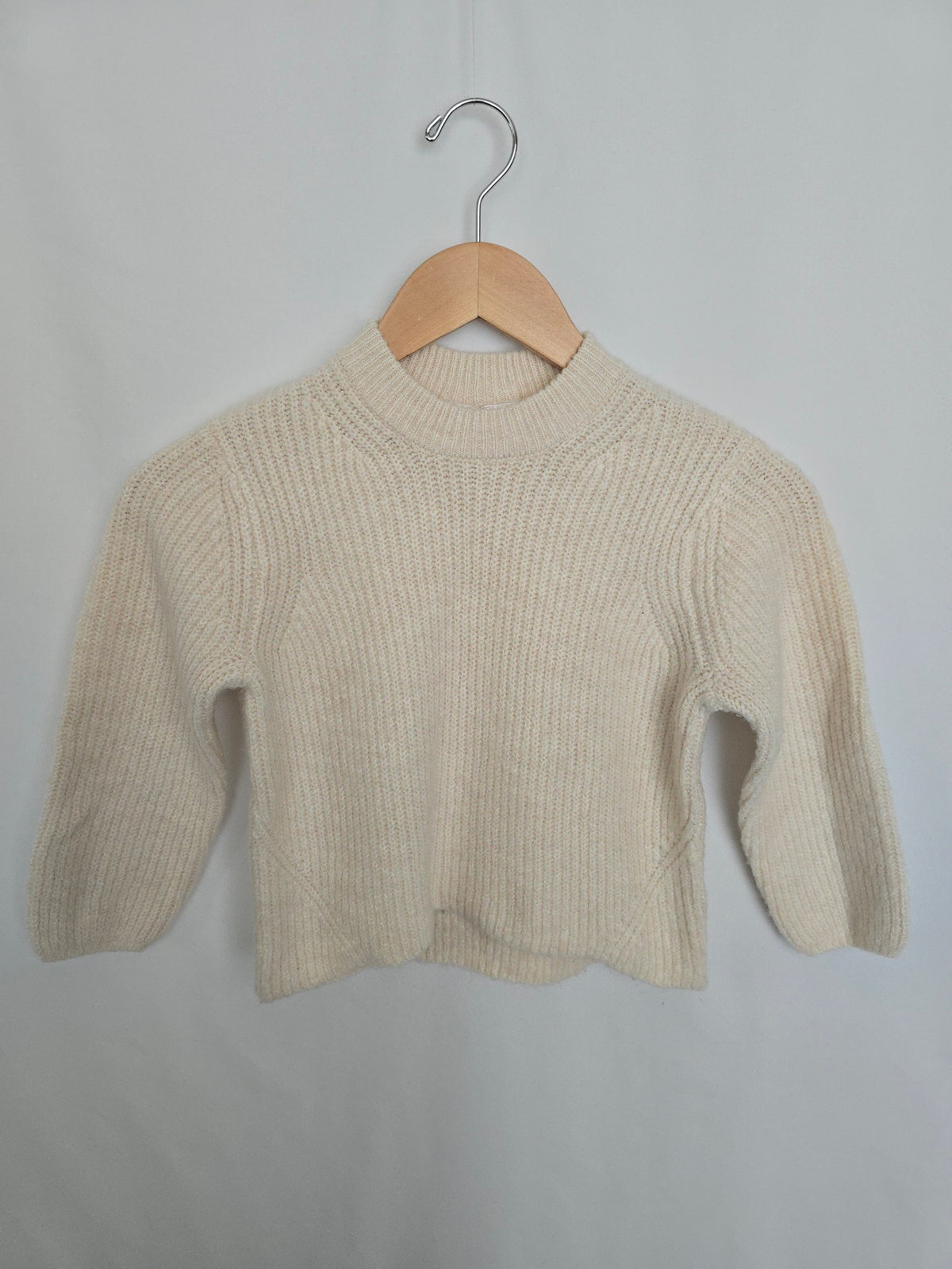 Zara Ivory Soft Chunky Knit Sweater • 2-3 years