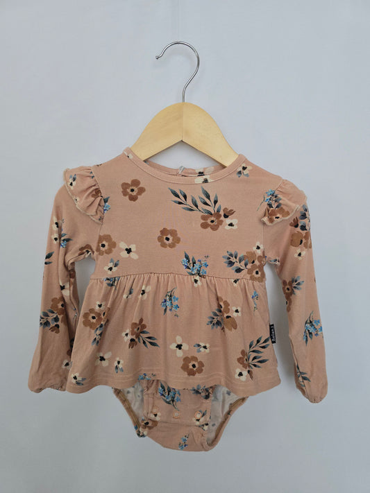 Belan J Fall Floral Twirl Bodysuit • 3-6 months