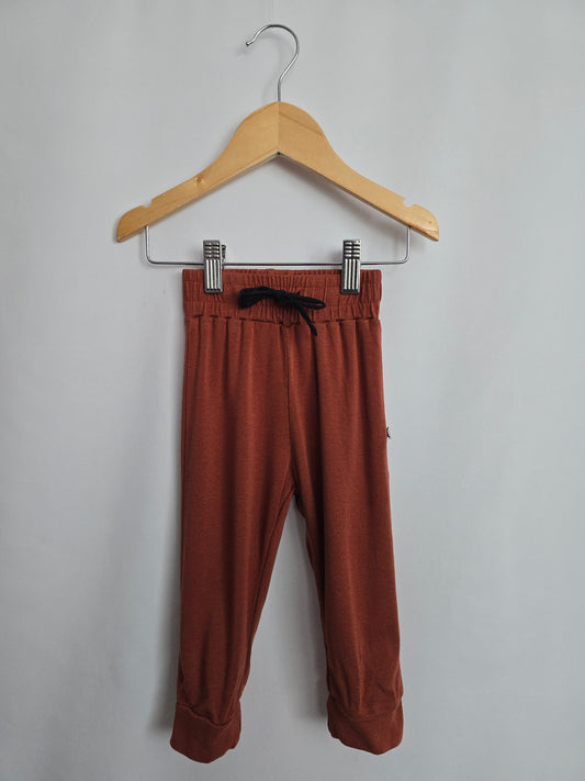 Little & Lively Rust Joggers • 6-12 months